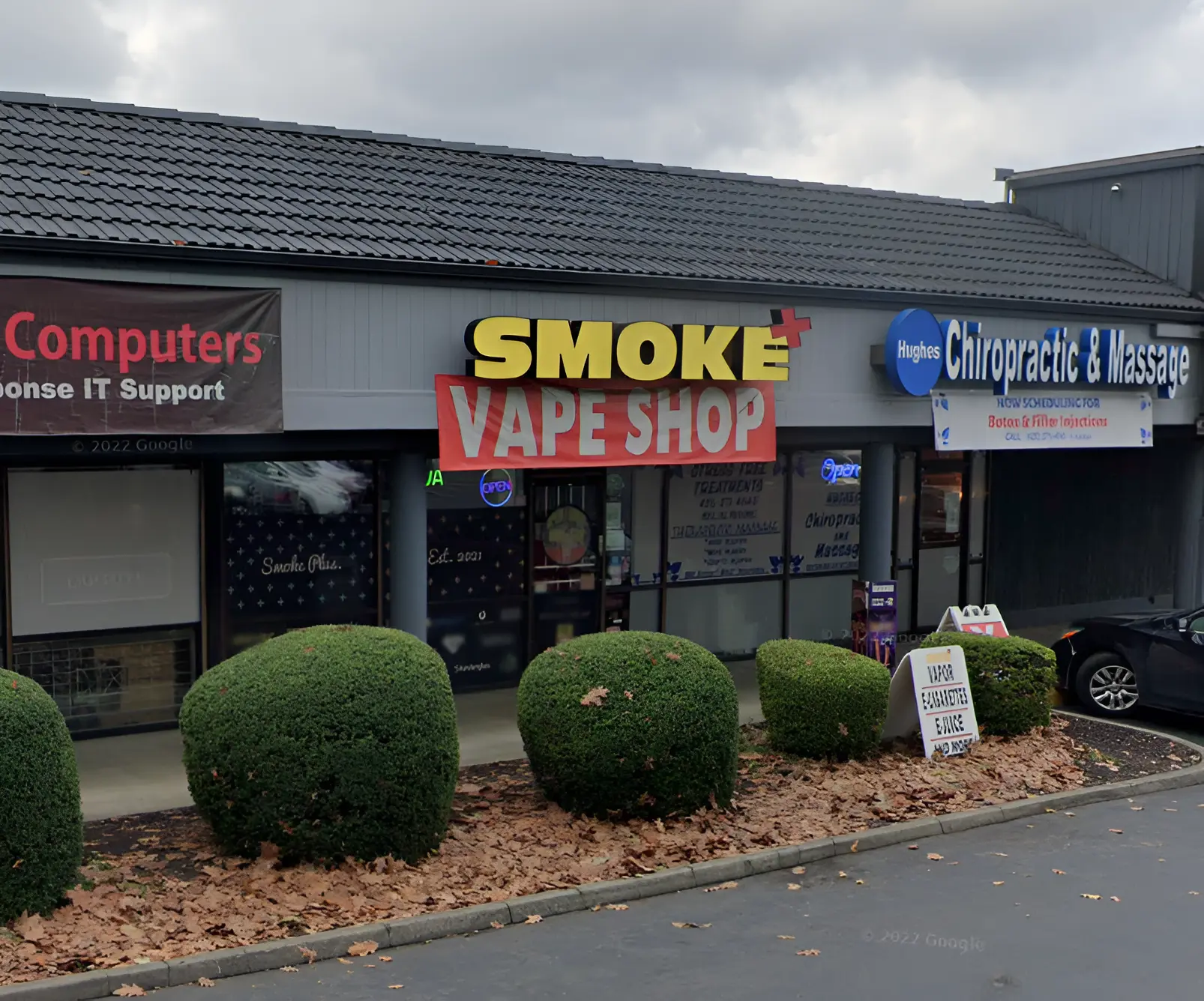 Smoke Plus storefront on Bronson Way in Renton, WA — smoke shop and vape shop entrance